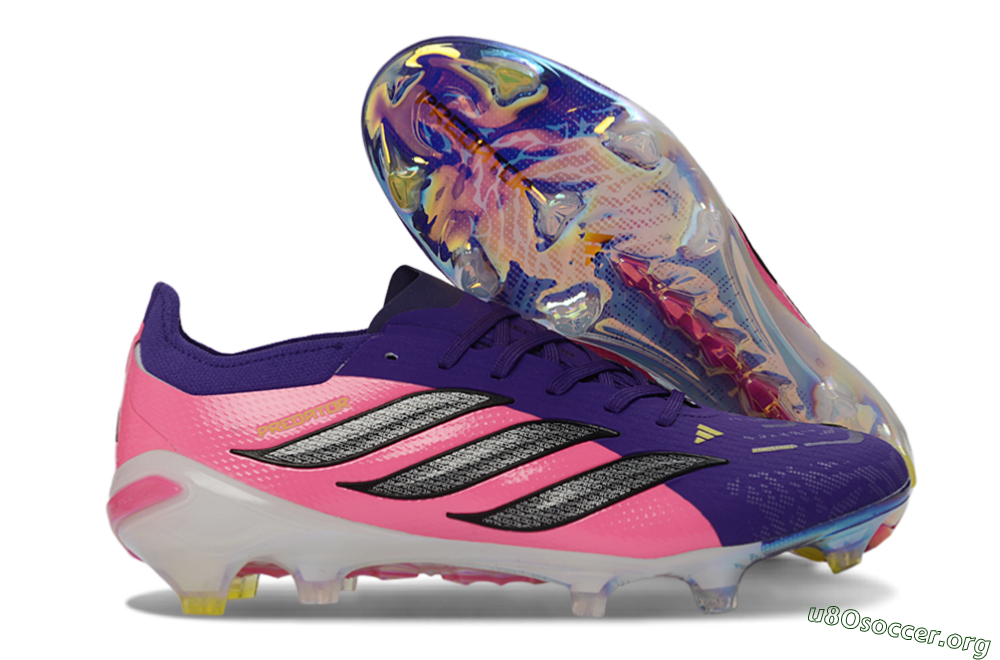 Adidas Predator 26 Elite FG Football Boots - Purple/Vibrant Pink/Black 2