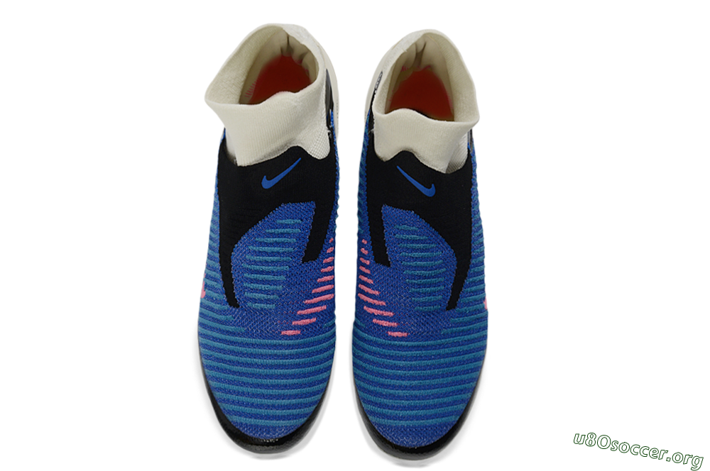 Nike Phantom 6 Elite High TF Football Shoes - Blue/Electric Blue/Fuchsia Pink 4