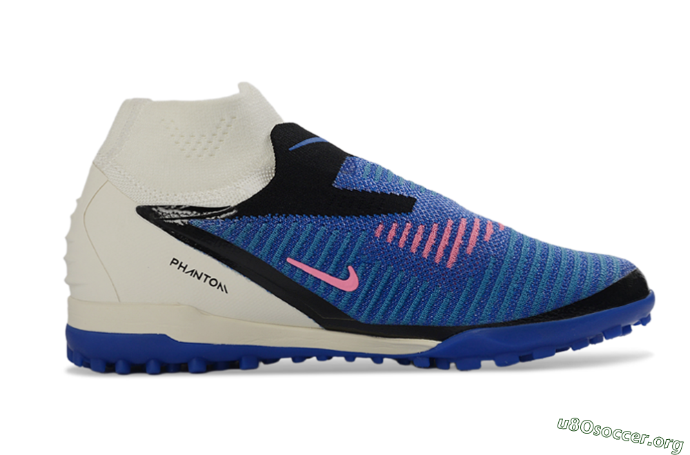 Nike Phantom 6 Elite High TF Football Shoes - Blue/Electric Blue/Fuchsia Pink 7