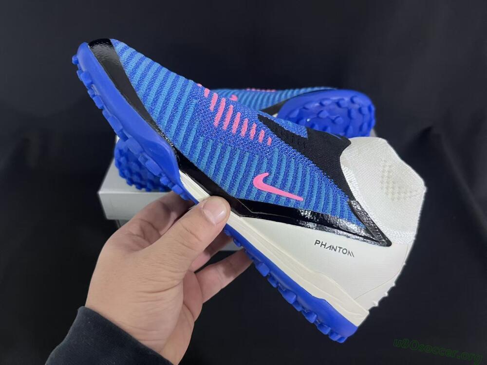 Nike Phantom 6 Elite High TF Football Shoes - Blue/Electric Blue/Fuchsia Pink