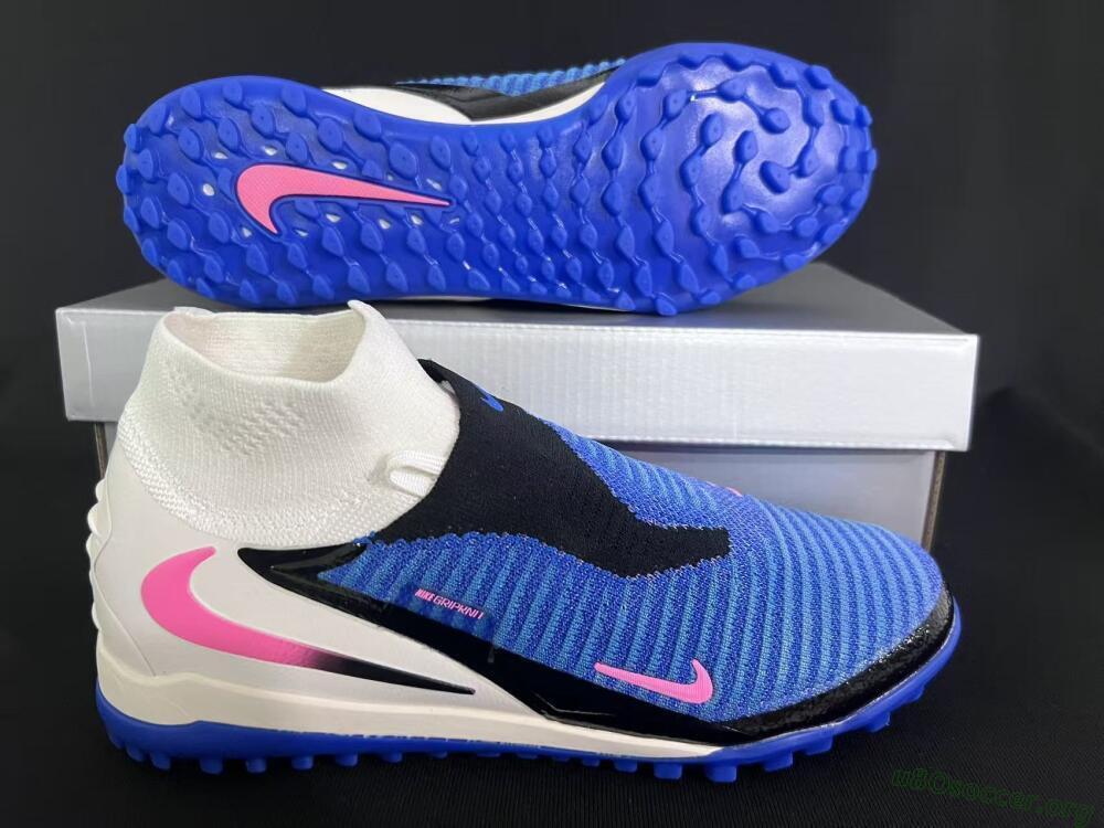 Nike Phantom 6 Elite High TF Football Shoes - Blue/Electric Blue/Fuchsia Pink