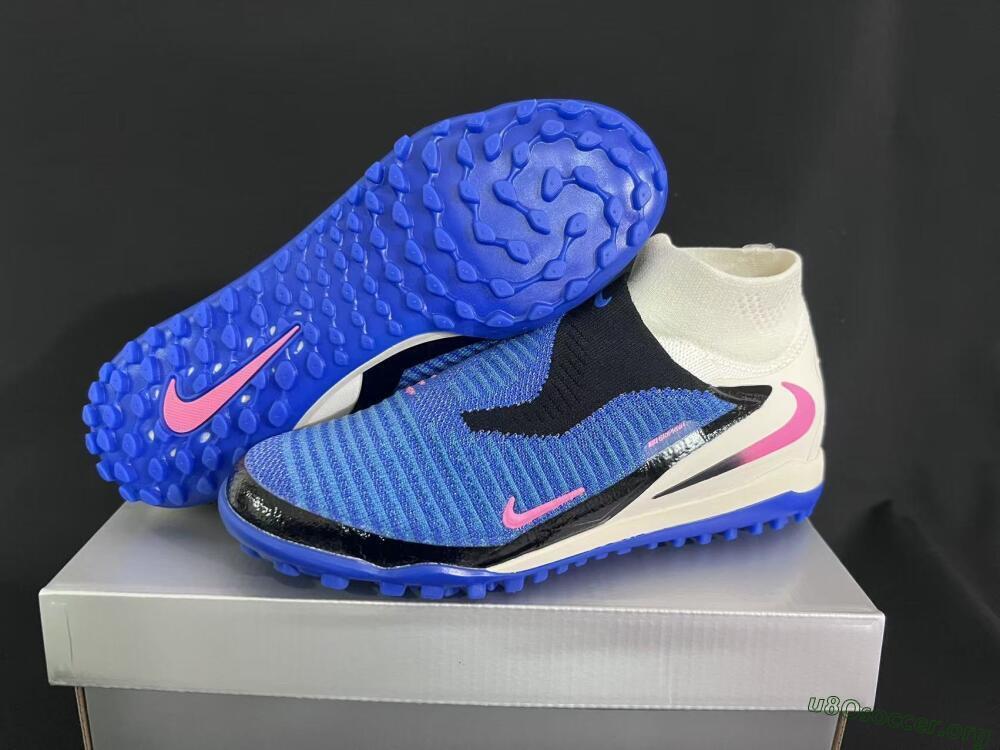 Nike Phantom 6 Elite High TF Football Shoes - Blue/Electric Blue/Fuchsia Pink