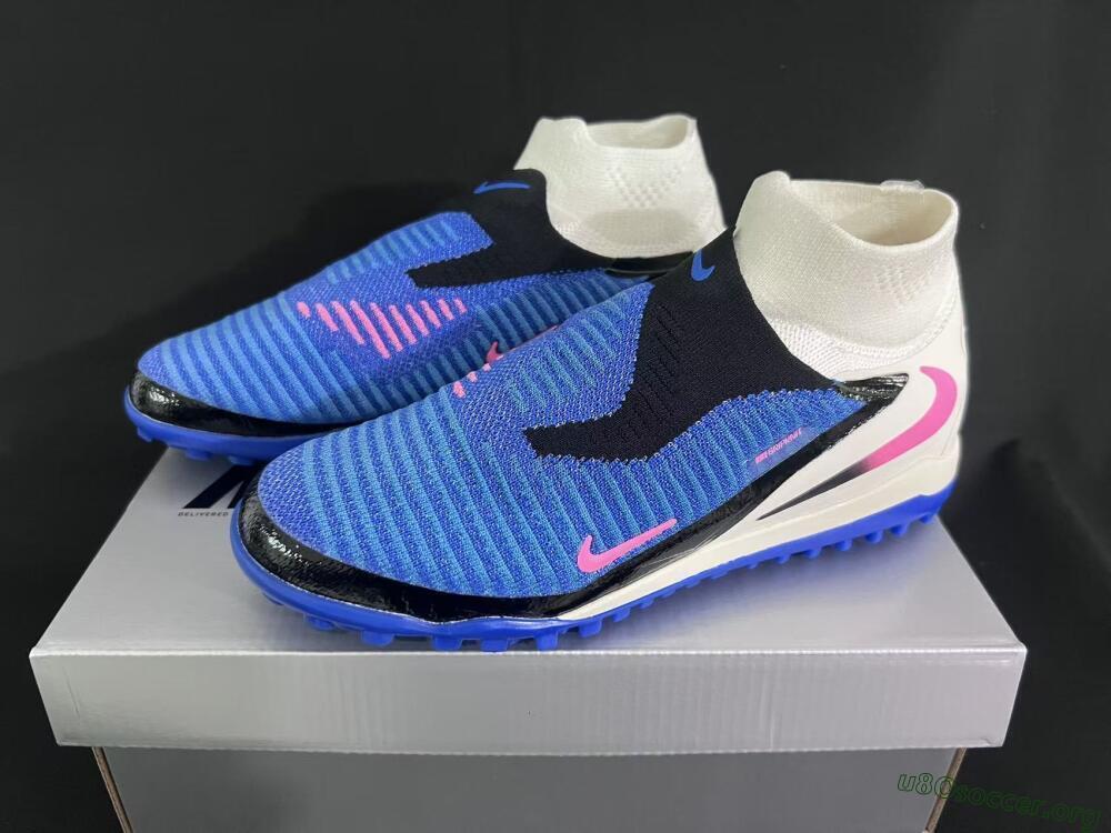 Nike Phantom 6 Elite High TF Football Shoes - Blue/Electric Blue/Fuchsia Pink