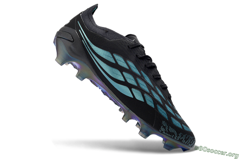 Adidas Predator 26 Elite FG Football Boots - Black/Teal Burst/Iridescent Blue 4