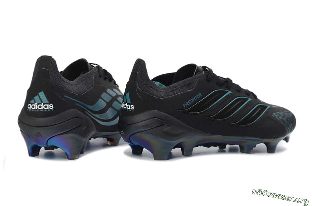 Adidas Predator 26 Elite FG Football Boots - Black/Teal Burst/Iridescent Blue 6