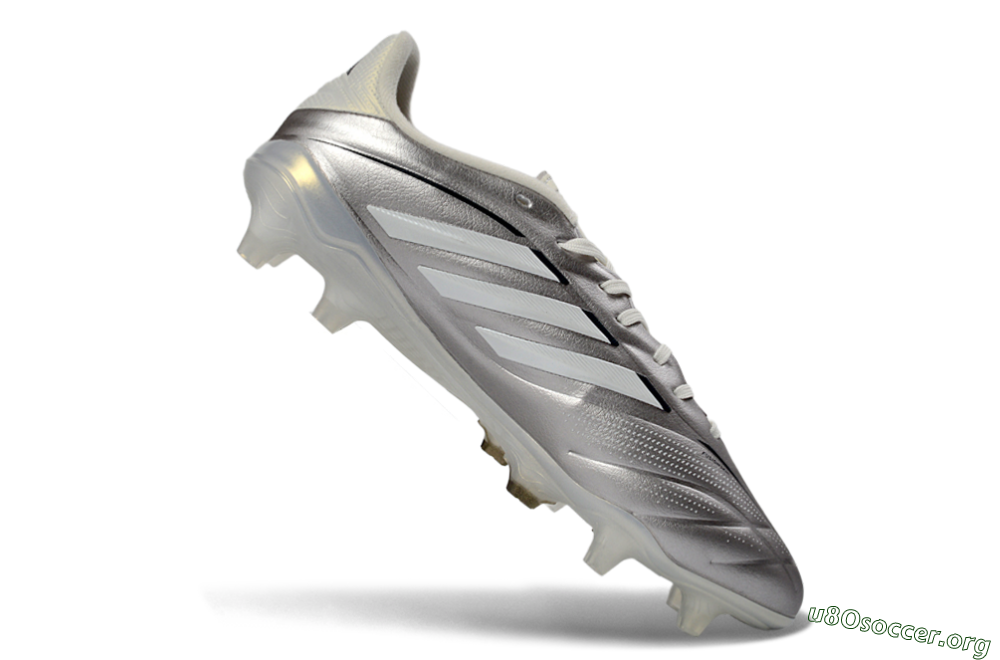 Adidas Copa Pure 3 FG Football Boots - Silver/Metallic Grey/White 4
