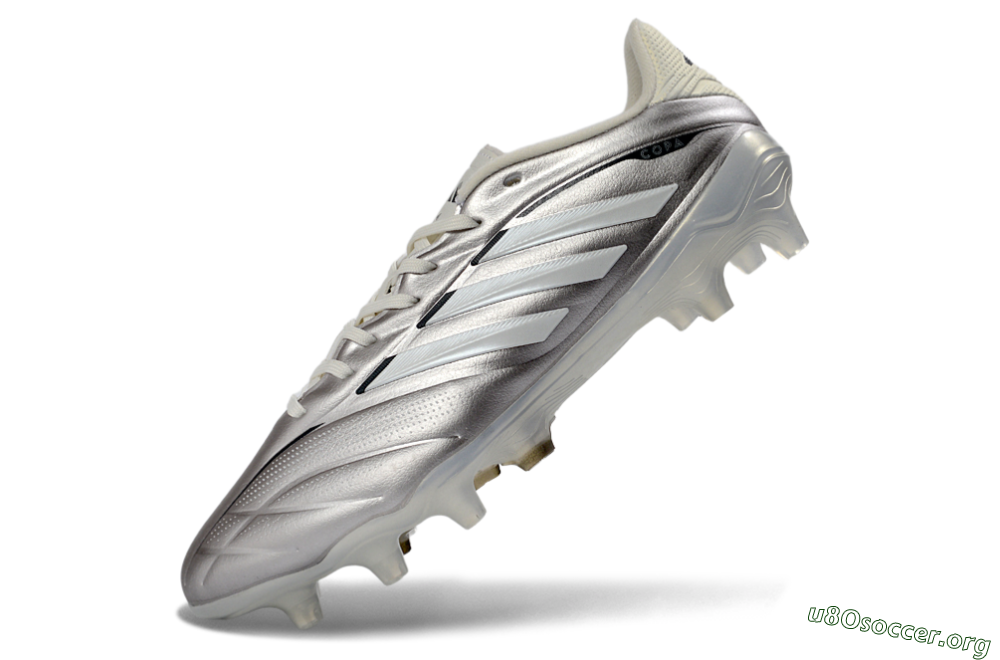 Adidas Copa Pure 3 FG Football Boots - Silver/Metallic Grey/White 5