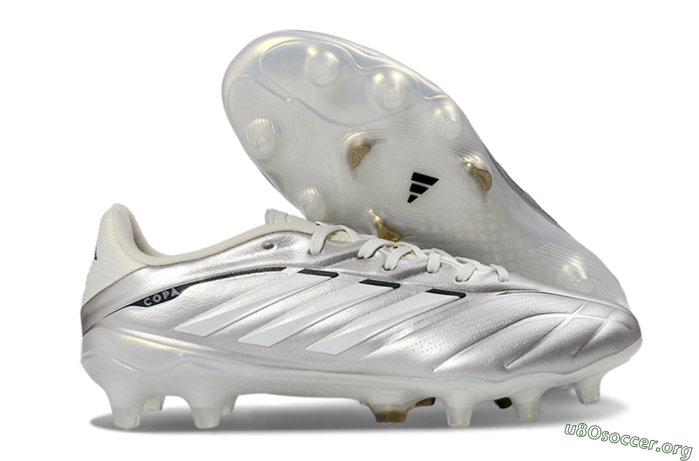 Adidas Copa Pure 3 FG Football Boots - Silver/Metallic Grey/White 2