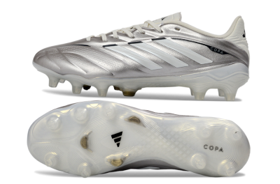 Adidas Copa Pure 3 FG Football Boots - Silver/Metallic Grey/White
