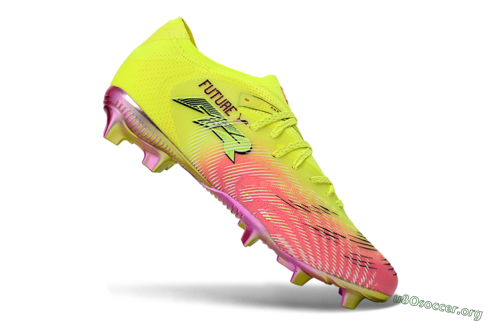 Puma Future 8 Ultimate FG Football Boots - Yellow/Neon Pink/Gold 4