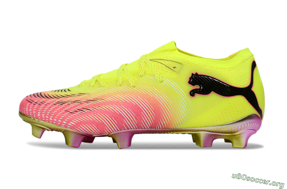 Puma Future 8 Ultimate FG Football Boots - Yellow/Neon Pink/Gold 3