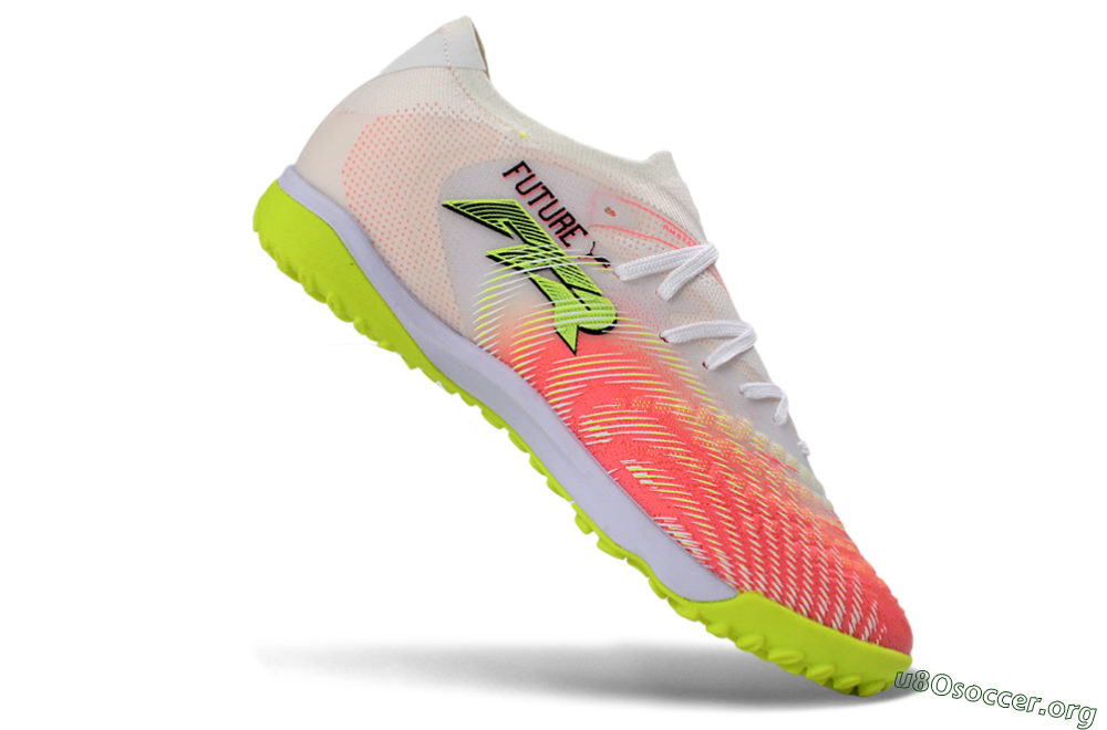 Puma Future 8 Ultimate TF Football Shoes - Pink/Lime Green/White 4