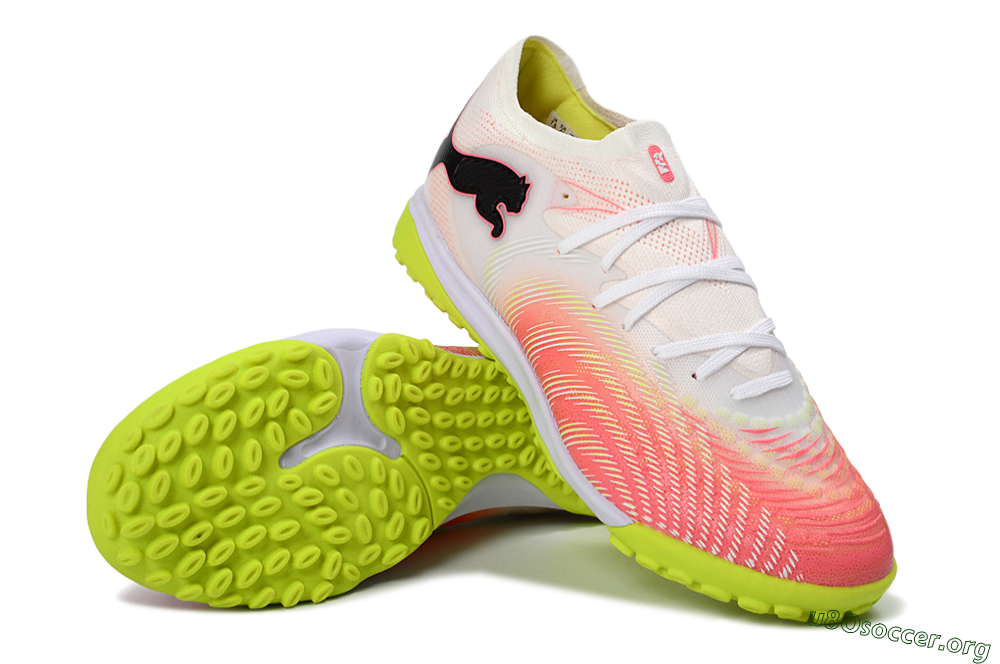 Puma Future 8 Ultimate TF Football Shoes - Pink/Lime Green/White 0