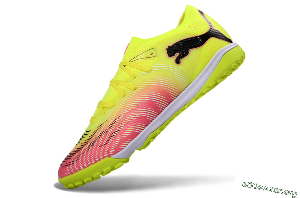 Puma Future 8 Ultimate TF Football Shoes - Yellow/Vibrant Pink/Electric Green 5
