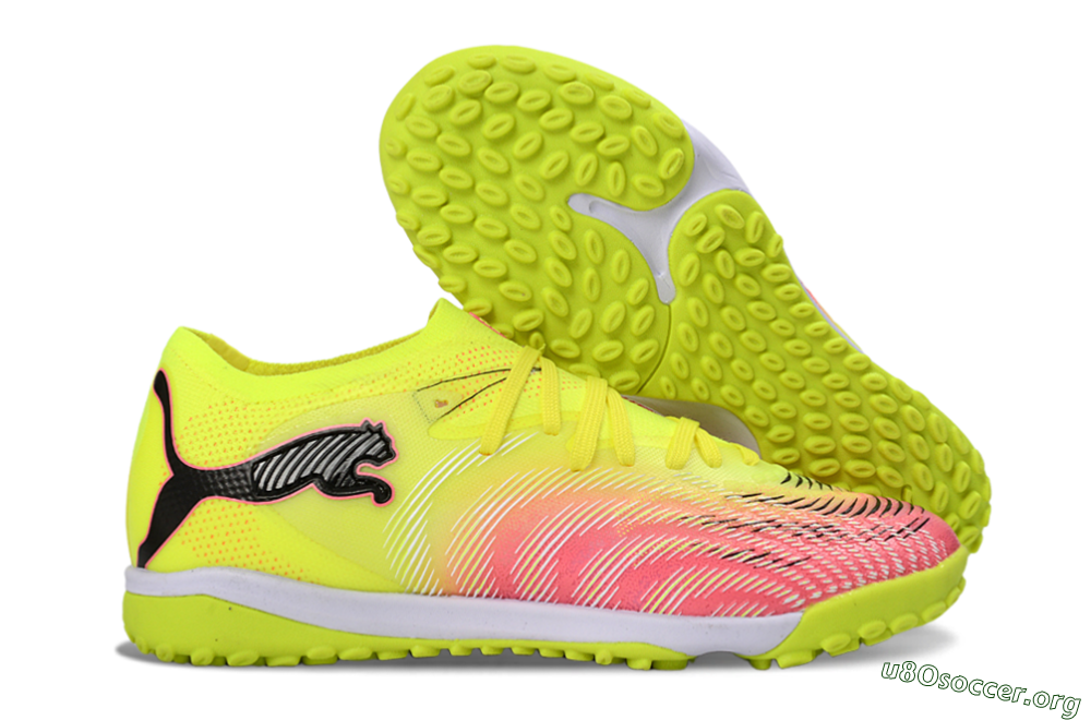 Puma Future 8 Ultimate TF Football Shoes - Yellow/Vibrant Pink/Electric Green 2