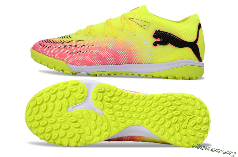 Puma Future 8 Ultimate TF Football Shoes - Yellow/Vibrant Pink/Electric Green 1