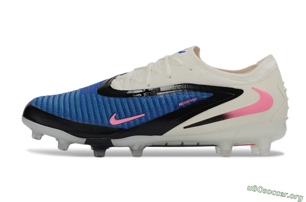 Nike Phantom 6 Elite Low FG Football Boots - Blue/Electric Blue/Fierce Pink 3