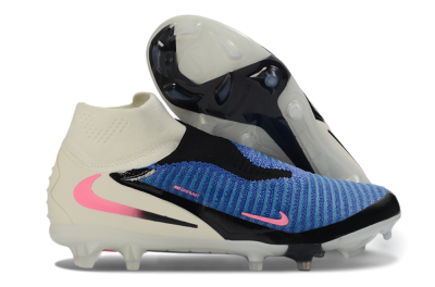 Nike Phantom 6 Elite High FG Football Boots - Blue/Electric Blue/Neon Pink