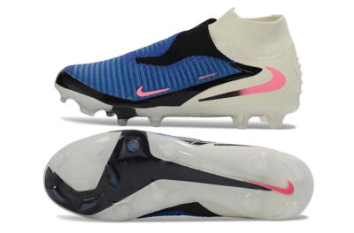 Nike Phantom 6 Elite High FG Football Boots - Blue/Electric Blue/Neon Pink