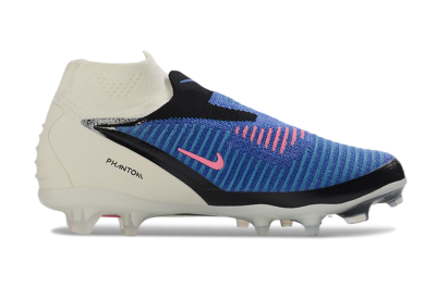 Nike Phantom 6 Elite High FG Football Boots - Blue/Electric Blue/Neon Pink