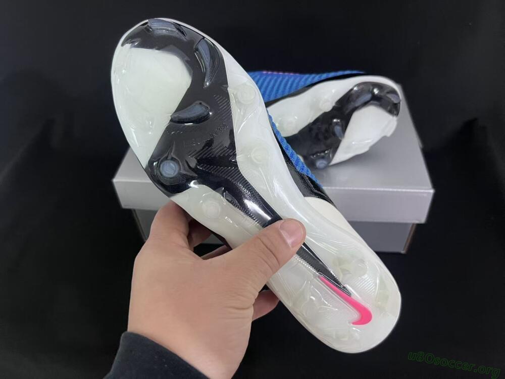 Nike Phantom 6 Elite High FG Football Boots - Blue/Electric Blue/Neon Pink