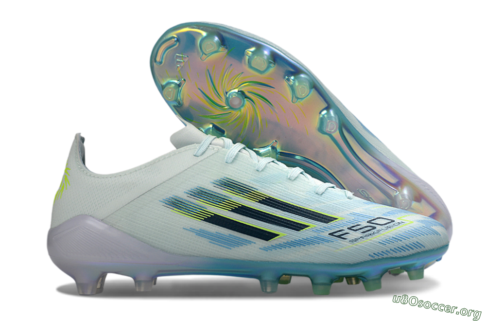 Adidas F50 Elite FG Football Boots - Blue/Frosty Blue/Pearly White 2
