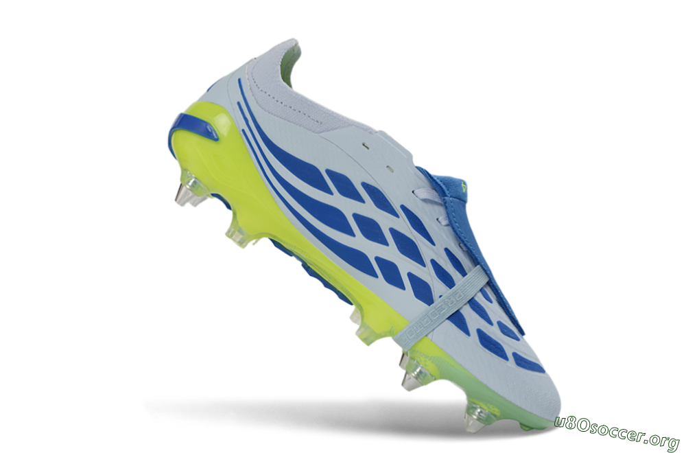 Adidas Predator 26 Elite Fold-Over Tongue SG Football Boots - Blue/Electric Green/Light Blue 4