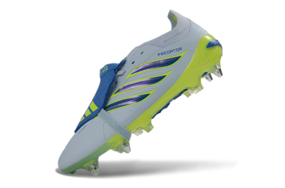 Adidas Predator 26 Elite Fold-Over Tongue SG Football Boots - Blue/Electric Green/Light Blue