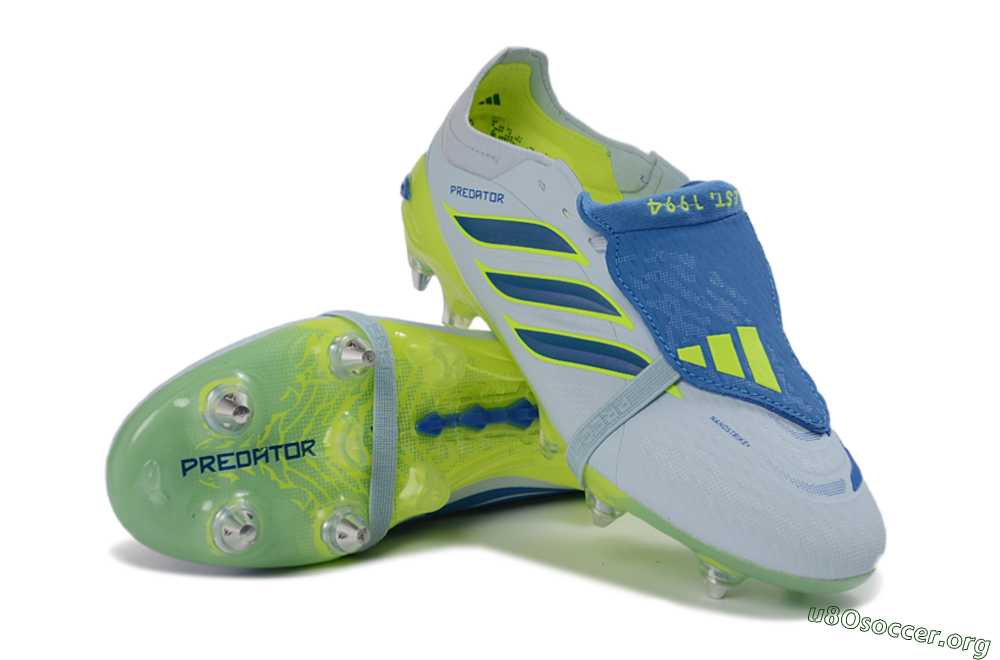 Adidas Predator 26 Elite Fold-Over Tongue SG Football Boots - Blue/Electric Green/Light Blue 0