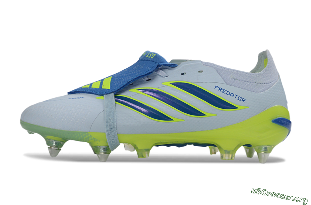 Adidas Predator 26 Elite Fold-Over Tongue SG Football Boots - Blue/Electric Green/Light Blue 3
