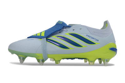 Adidas Predator 26 Elite Fold-Over Tongue SG Football Boots - Blue/Electric Green/Light Blue