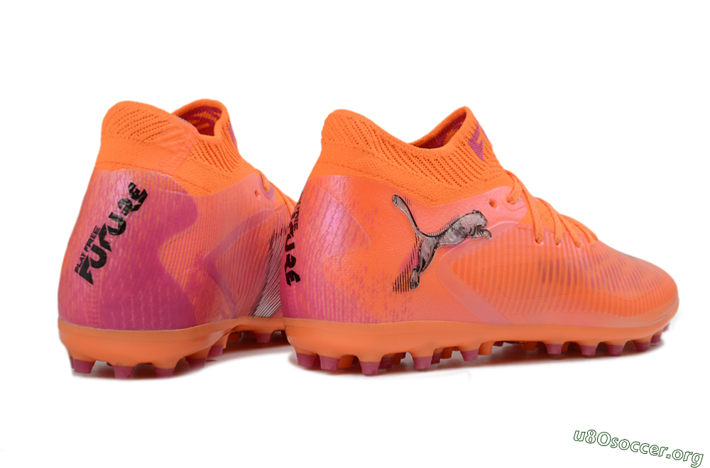 Puma Future 8 Ultimate MG Football Boots - Orange/Vibrant Coral/Hot Pink 6