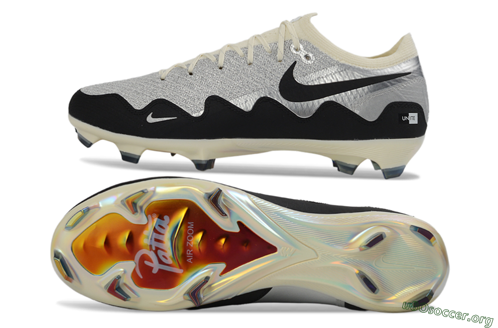 Patta x Nike Air Zoom Mercurial Vapor 16 Elite FG Football Boots - Black/Silver/White 1