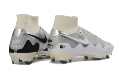 Patta x Nike Air Zoom Mercurial Superfly 10 Elite FG Football Boots - Silver/Black/Silver