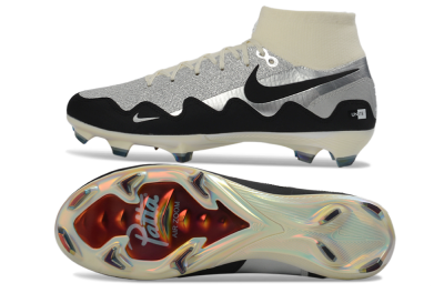 Patta x Nike Air Zoom Mercurial Superfly 10 Elite FG Football Boots - Silver/Black/Silver