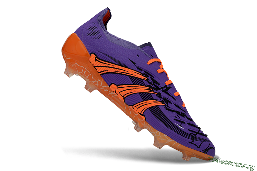 UFL x Adidas Predator 25 Elite FG Football Boots - Purple/Bright Orange/Spider Black 4