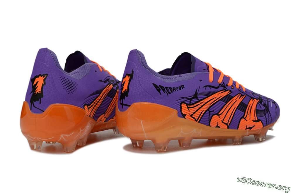 UFL x Adidas Predator 25 Elite FG Football Boots - Purple/Bright Orange/Spider Black 6