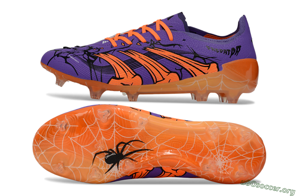UFL x Adidas Predator 25 Elite FG Football Boots - Purple/Bright Orange/Spider Black 1