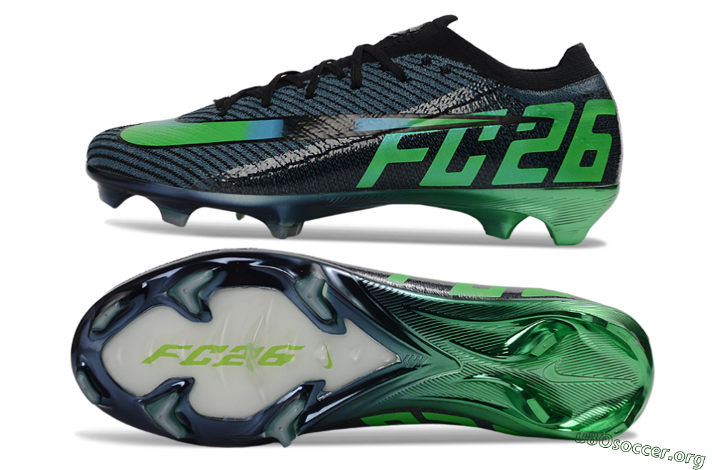 EAFC x Nike Air Zoom Mercurial Vapor 16 Elite FG Football Boots - Black/Green Glow/Frosted Shadow 1