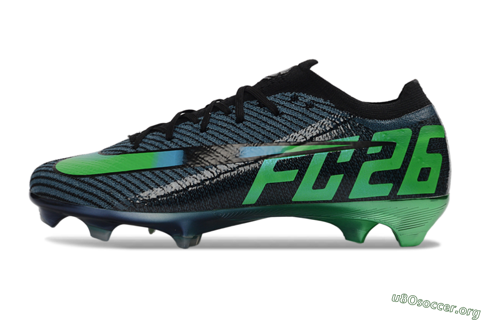 EAFC x Nike Air Zoom Mercurial Vapor 16 Elite FG Football Boots - Black/Green Glow/Frosted Shadow 3