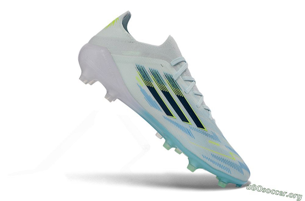 Adidas F50 Elite AG Football Boots - Blue/Aqua Breeze/Neon Yellow 4