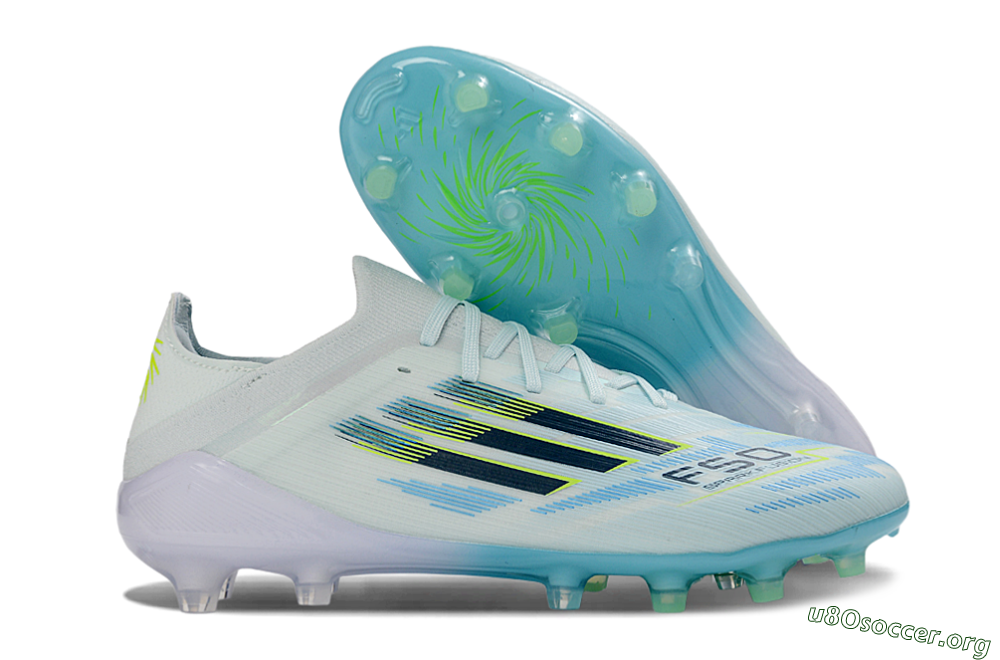 Adidas F50 Elite AG Football Boots - Blue/Aqua Breeze/Neon Yellow 2