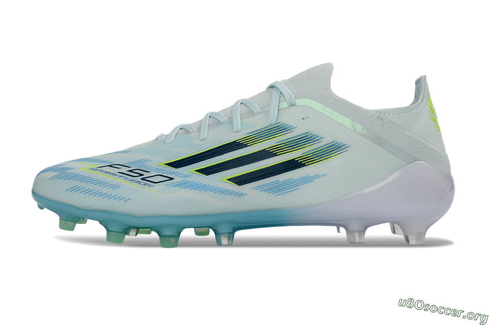 Adidas F50 Elite AG Football Boots - Blue/Aqua Breeze/Neon Yellow 3
