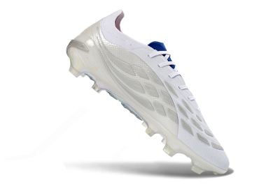 Adidas Predator 26 Elite FG Football Boots - White/Electric Blue/Silver
