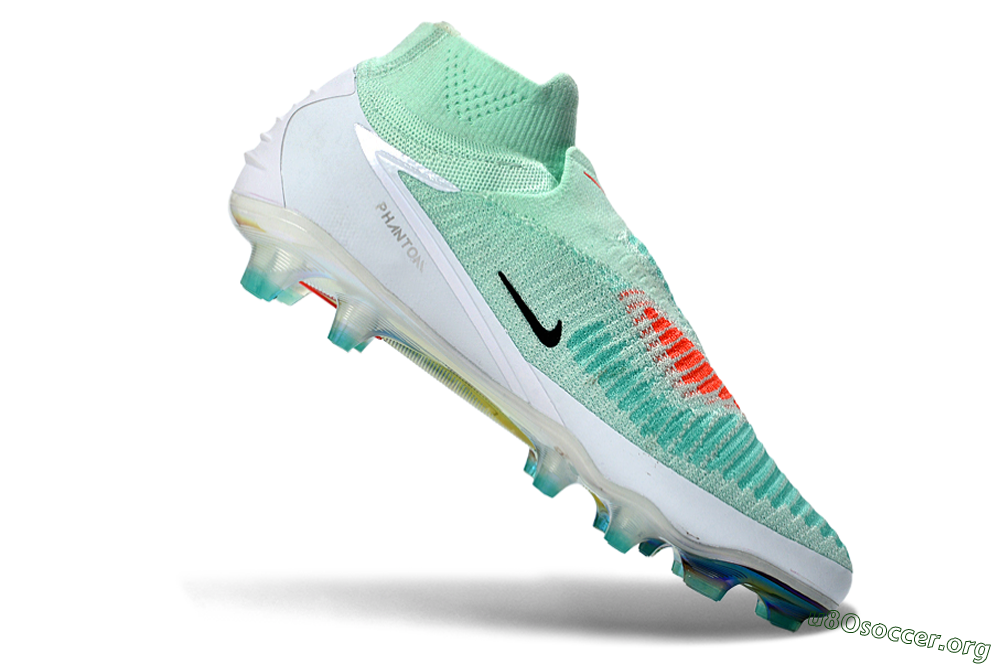 Nike Phantom 6 Elite High FG Football Boots - Aqua/Coral Burst/Luminous White 4