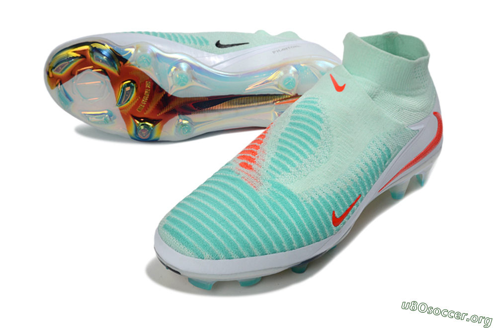 Nike Phantom 6 Elite High FG Football Boots - Aqua/Coral Burst/Luminous White 0