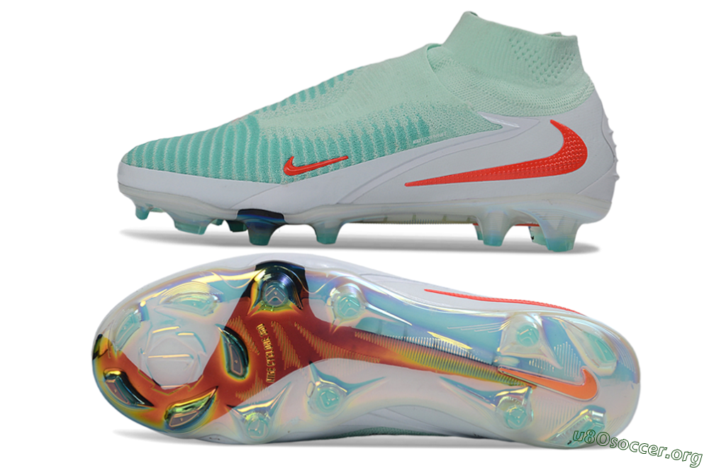 Nike Phantom 6 Elite High FG Football Boots - Aqua/Coral Burst/Luminous White 1