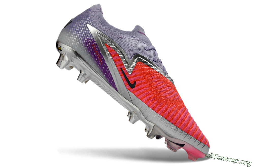 Nike Phantom 6 Elite Low FG Football Boots - Pink/Vibrant Coral/Metallic Silver 4