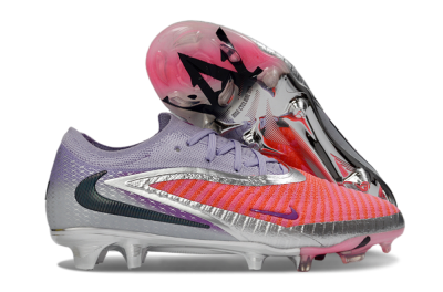 Nike Phantom 6 Elite Low FG Football Boots - Pink/Vibrant Coral/Metallic Silver