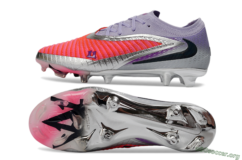 Nike Phantom 6 Elite Low FG Football Boots - Pink/Vibrant Coral/Metallic Silver 1